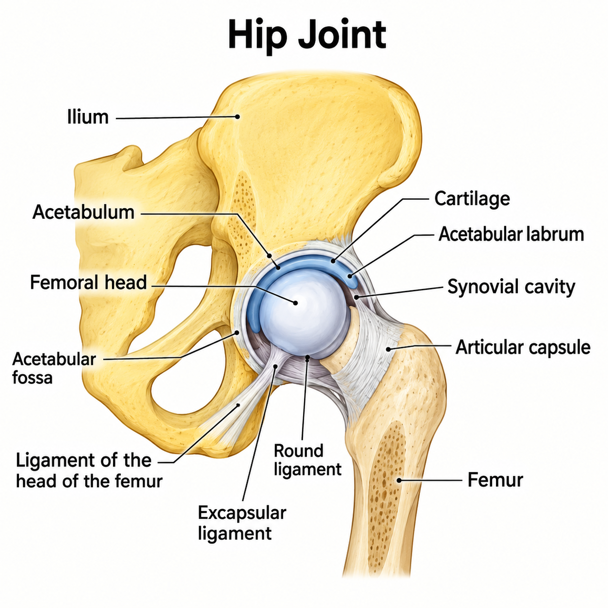 Hip Joint Anatomy Diagram
